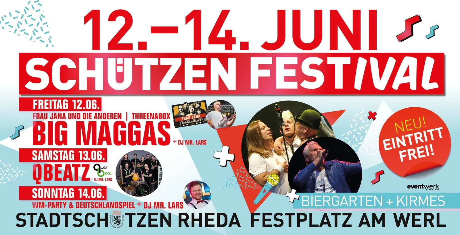 Bauzaunbanner der Kampagne zum Schützenfestival
